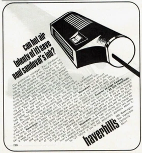 1972 Vintage Print Ad Can hot air save Paul Sandoval's job Haverhills Haverdryer - Bild 1 von 2