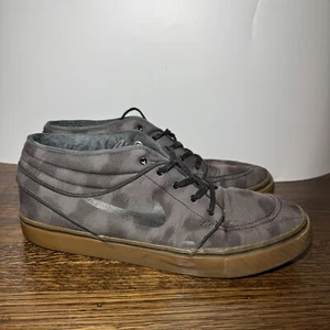 Nike Zoom Stefan Janoski Mid 443095-014 Gray Skater Shoes Sneakers Mens 11.5 - Picture 1 of 10