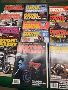 Lot of 13 Vintage Motor Cyclist  Magazine 1981 1982 1983 1984 1985 1986 1987 - Picture 1 of 14