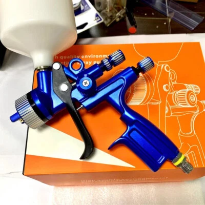 HVLP Gravity Blue Spray Gun 5200B with 1.3mm Nozzle and 600ml Spray Paint Cup - Image 1 of 4