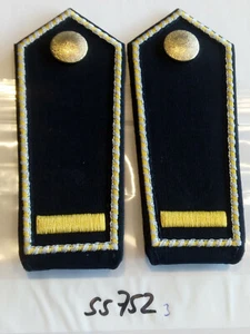 Schulterstücke Feuerwehr 1 gelber Balken gelb weisser Rand 1Paar (ss752) - Bild 1 von 1