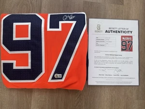 Connor McDavid signed Edmonton Oilers Trikot handsigniert Beckett LOA COA BAS - Bild 1 von 6