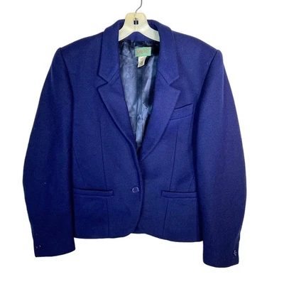 Blazer Kenzo de lana de cachemir azul marino para mujer talla US 6 Foto 1 de 4