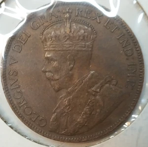 1919 Canada 1 Large cent coin Almost Uncirculated - Picture 1 of 3