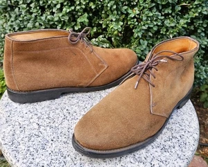 ALLEN EDMONDS 6751 Brown Suede Leather Chukka Dress Boots Size : 11.5B - Picture 1 of 20
