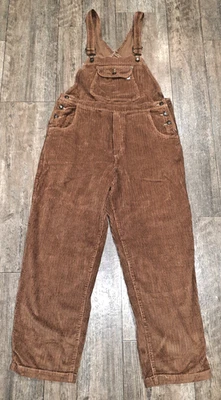 Mono de mezclilla para mujer Y2K EXP Express marrón pana algodón talla L de colección Foto 1 de 4