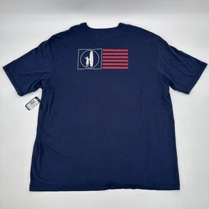 MAGLIETTA MAGLIETTA JOHNNIE-O NAVY SURFER & STRIPES COTONE MODAL TASCA MANICA CORTA M - Foto 1 di 6