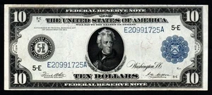 1914 $10 BETTER RICHMOND LARGE Size CRISP XF+/AU Federal Reserve Note! - Picture 1 of 2