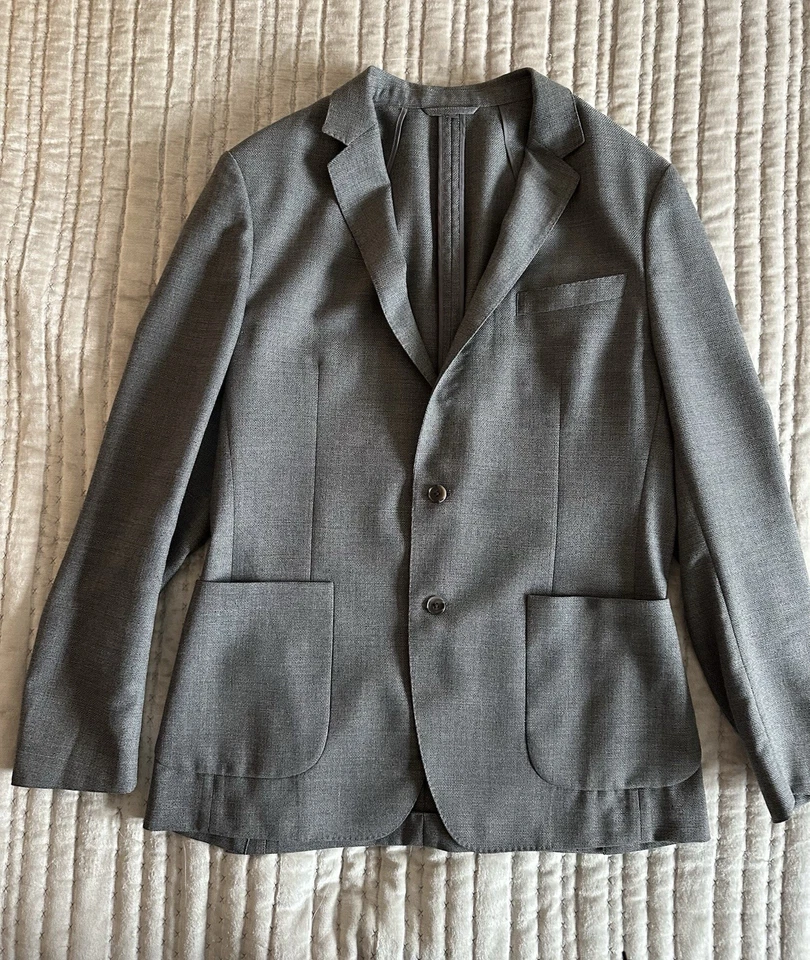 Blazer Bonobos Unstructured Vitale Barberis Canonico Lana Ajuste Atlético - 42L Foto 1 de 4