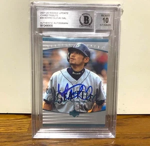 Autografo Ichiro Suzuki 2001 Upper Deck Rookie Update BGS 10 Beckett Authentic - Foto 1 di 5