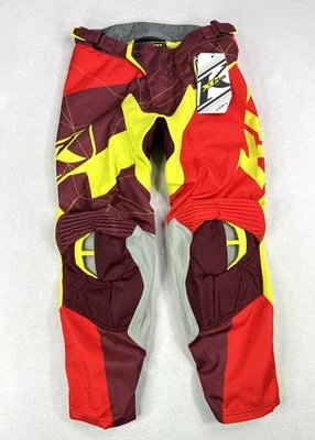 Klim XC Pants Motocross MX Enduro Motorcycle Mens Size 30 Red Yellow New - Image 1 of 4
