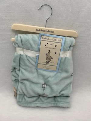 Winnie the Pooh & Friends Bear Collection Disney Plush Mint Green Baby Blanket - Image 1 of 4