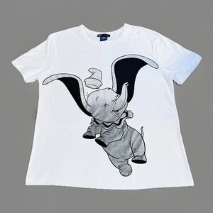 Zara Disney DUMBO T-Shirt Womens Size S Short Sleeve Top Crew Neck Tee Elephant - Picture 1 of 9