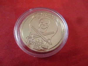Terran Empire Star Trek I.S.S. Enterprise Imperial Starfleet Gold Color Coin - Picture 1 of 2