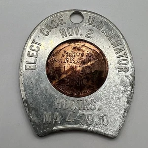 Elect Case for US Senator Horseshoe with 1953 D Penny Political Memorabilia - Picture 1 of 7