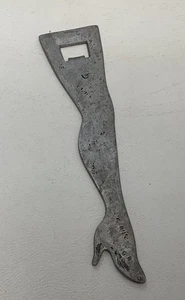 Vintage Restoration Hardware Womens Leg Metal Aluminum Bottle Opener Faded - Picture 1 of 3