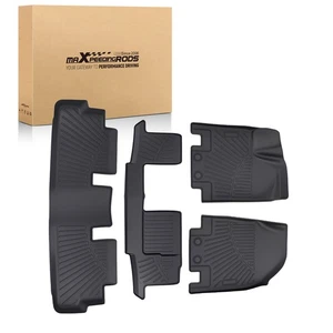 3 Row Floor Mats Liner for INFINITI QX60 2022-2025 TPE Rubber Black Custom Fit - Picture 1 of 11