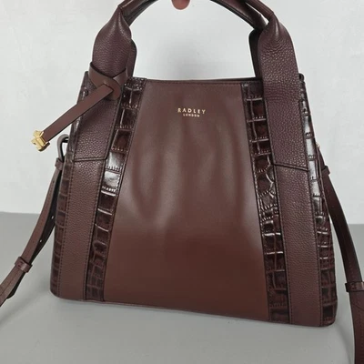 Cartera/bolso de mano Radley London Baylis Road imitación cocodrilo mediano con cremallera alrededor Foto 1 de 4