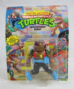 Vintage 1991 TMNT Wacky Action Headspinnin Bebop MOC HH855 - Picture 1 of 3
