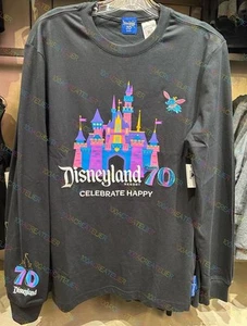 New 2025 Disneyland 70th Anniversary Celebrate Happy Pullover Black ALL SIZE - Picture 1 of 1