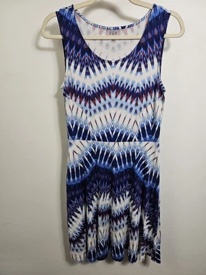 A.N.A.  Vestido para mujer A NEW APPROACH azul elástico patrón geométrico talla M Foto 1 de 4