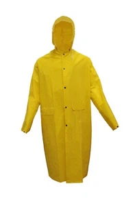 RK Safety RK-RC500 Rainwear Polyester Trench Rain Long Coat (Yellow) - Picture 1 of 11