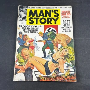 1962 MAN'S STORY NOVEMBER VOL 2 NO 8 MENS WWII VTG RARE MAGAZINE VICE DOLLS RARE - Imagen 1 de 11