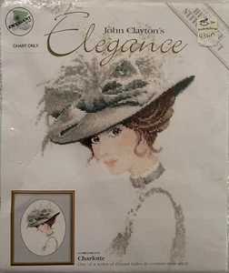 Viktorianische Dame Kreuzstichmuster elegante Charlotte grüne Frau von Zweigart - Bild 1 von 3