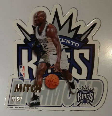 Mitch Richmond Sacramento Kings NBA basketball die-cut Fridge Magnet NOS 1996 Cover
