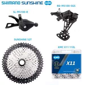 Shimano DEORE 11S M5100 Drivetrain Groupset Derailleur Shifter Cassette Chain - Picture 1 of 10