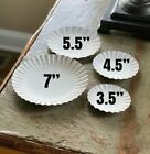 NEW WHITE Candle Pan Tray Fluted 5.5' Shabby Cottage Farm Chic for Pillar / Jar
