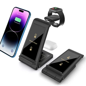 15W Kabelloses Ladegerät 3in1 Dockingstationen Für Apple Watch/ Air Pods/ iPhone - Zdjęcie 1 z 27