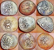 9 COINS LOT - INDO SASANIAN -GURJARA PRATIHARA (8th CE.) DRACHM FIRE ALTAR #AZ91