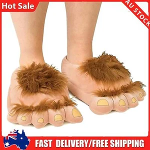 Family~Size Hairy Monster Fun Slippers for Him & Her Novelty Comedy Feet' - Picture 1 of 7