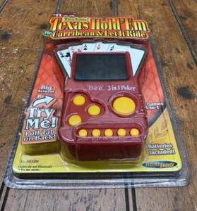 2004 "Bee" Texas Hold'Em 3 in 1 Handheld Electronic Poker Game-New Sealed - Picture 1 of 2