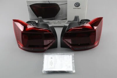 VW Polo AW 2018 genuino - retrofit LED teñido negro línea luces traseras 2G2052200 Foto 1 de 4
