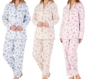 Juego de pijamas florales para mujer Slenderella cepillado algodón torso e parte inferior PJ - Imagen 1 de 29