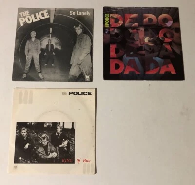 THE POLICE 3 x 7" singles - So Lonely - De Do Do Do De Da Da Da - King Of Pain - Image 1 of 2