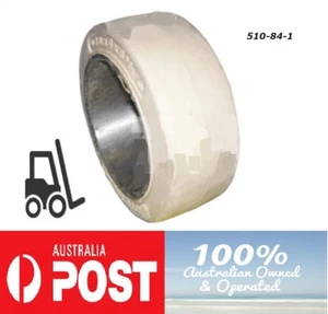 CROWN FORKLIFT - SX3000 SX4000 REAR DRIVE WHEEL - WHITE NON MARK - PRESS ON TYPE - Picture 1 of 4
