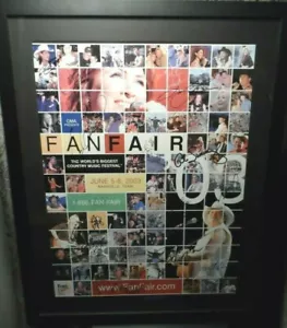 CMA Awards Fan Fair Poster handsigniert 2003 24x30 16+ Autogramme & gerahmt - Bild 1 von 12