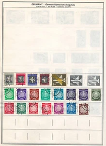 Estampillas usadas muy finas de RDA ALEMANIA 1962-1965 con bisagras en la lista: 2 caras - Imagen 1 de 2