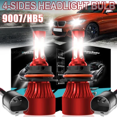 2x 9007/HB5 LED Faros Kit 6500K Blanco Alto Bajo haz Luz Super Brillante Foto 1 de 4