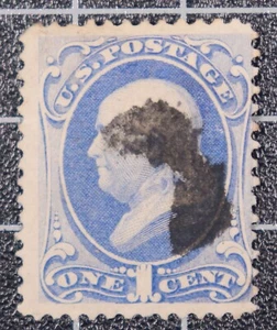 Scott 134 - 1 Cent Franklin - Used - Nice Stamp - Grilled Issue - SCV - $200.00 - Picture 1 of 2