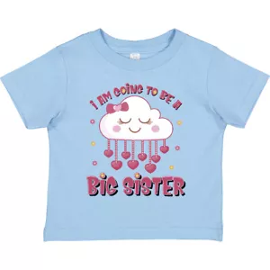 Inktastic Kawaii Clouds I Am Going To Be A Big Sister Toddler T-Shirt Im Again - Picture 1 of 16