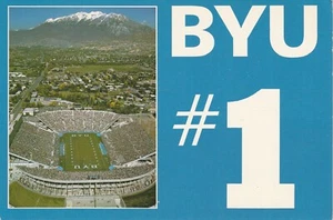 Brigham Young University Cougars Cougar Stadium Postcard - Scarce BYU #1 Issue - Picture 1 of 2