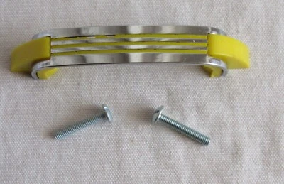 Armario de colección Amerock tirador línea amarilla cromado Deco MCM cajón armario Foto 1 de 4