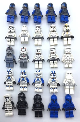 LEGO LOT OF 25 STAR WARS CLONE TROOPER MINIFIGURES STORMTROOPERS SENATE COMMANDO - Image 1 of 3