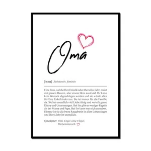 OMA | Definition Poster & Kunstdrucke | Wandbilder Geschenk - Bild 1 von 4