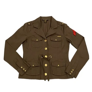 Vintage ROCAWEAR Army Green Military Style Jacket Women's Size M Gold Buttons - Picture 1 of 17