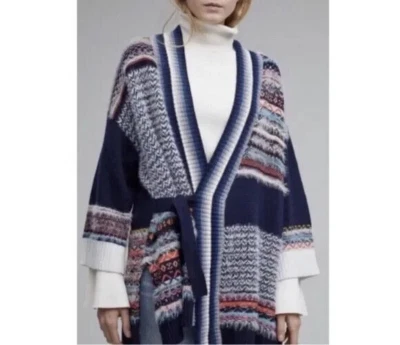 Cárdigan suéter Anthropologie Sleeping On Snow Kimono Fair Isle talla XS/X Foto 1 de 4